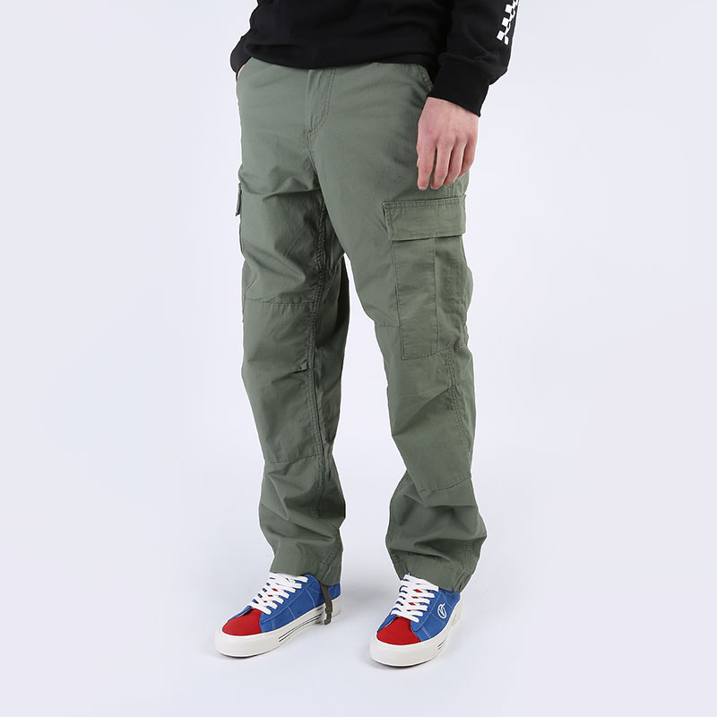 мужские зеленые брюки Carhartt WIP Regular Cargo Pant I015875-dollar green - цена, описание, фото 1